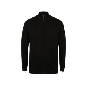 Gilet bomber tricoté zippé unisexe 225 g/m² — Henbury HY718 - Black