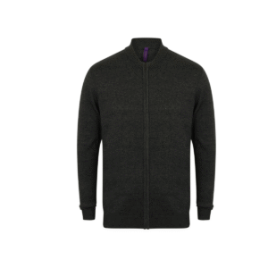 Gilet bomber tricoté zippé unisexe 225 g/m² — Henbury HY718 - Grey Marl