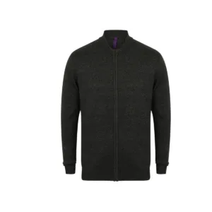 Gilet bomber tricoté zippé unisexe 225 g/m² — Henbury HY718 - Grey Marl