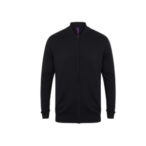 Gilet bomber tricoté zippé unisexe 225 g/m² — Henbury HY718 - Navy