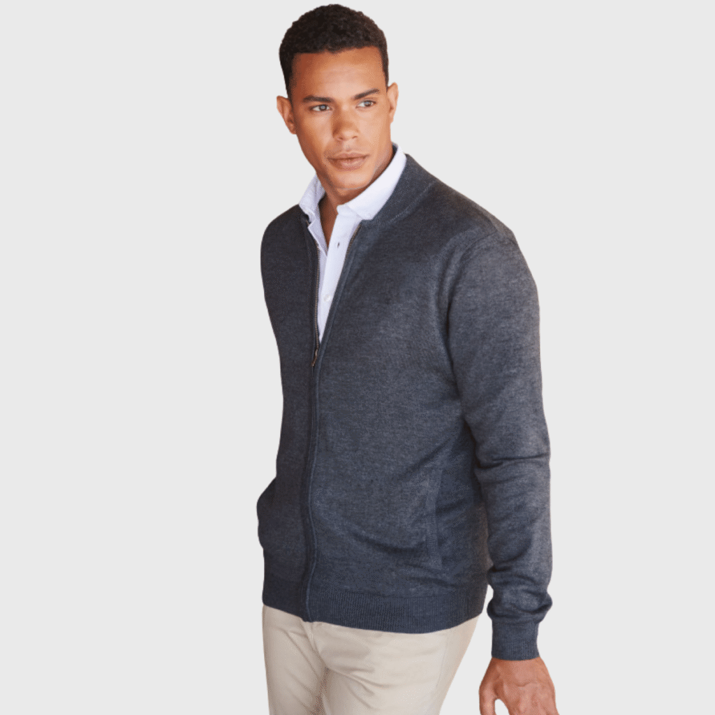 Gilet bomber tricoté zippé unisexe 225 g/m² — Henbury HY718