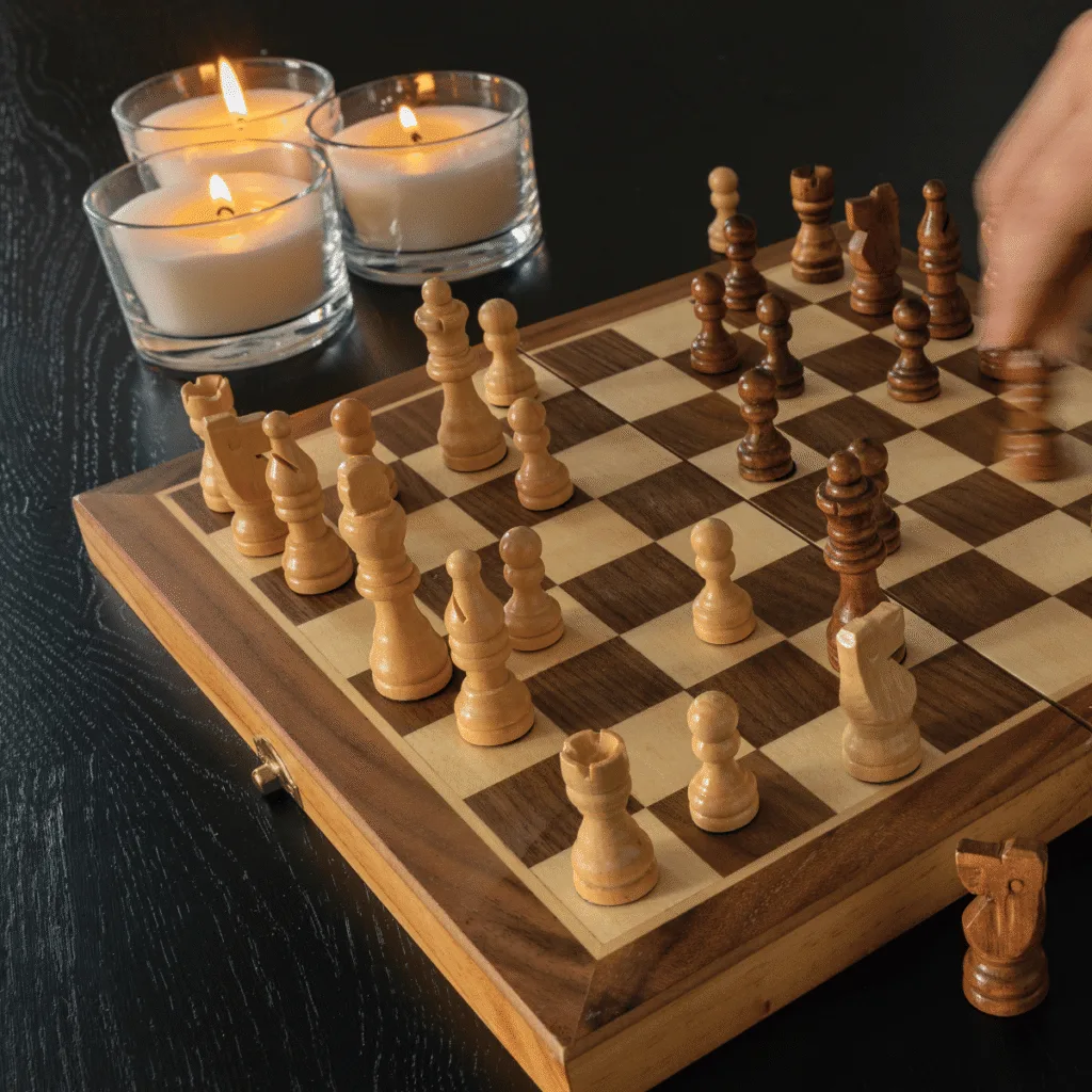 Jeu d'échecs pliable en bois FSC — XD Collection - vue 1