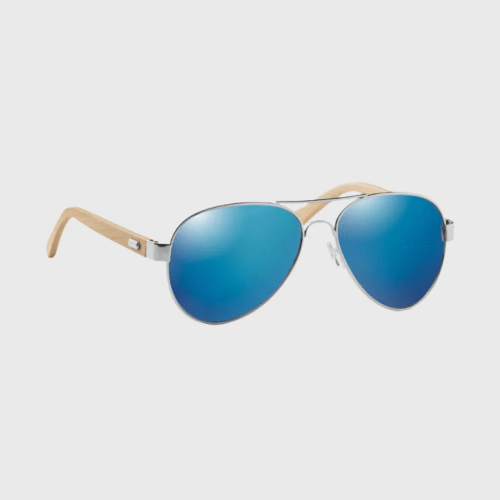 Lunettes de soleil bambou verres miroir UV400 — Honiara