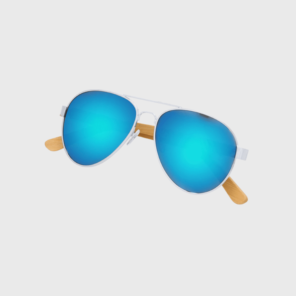 Lunettes de soleil bambou et métal, protection UV400