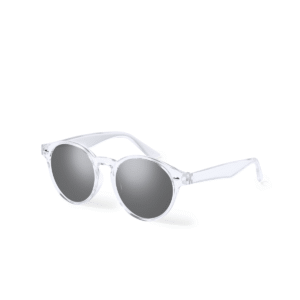 Lunettes de soleil rondes UV400 monture colorée — Nixtu - Blanc