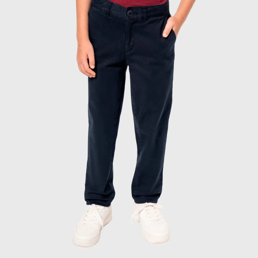 Pantalon chino garçon coton stretch — Kariban K7005