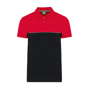 Polo bicolore manches courtes 220 g/m² — WK. DESIGNED TO WORK WK210 - Black / Red