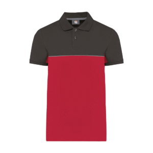 Polo bicolore manches courtes 220 g/m² — WK. DESIGNED TO WORK WK210 - Red / Dark Grey