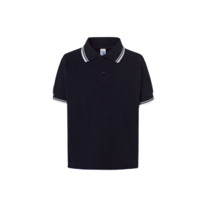 Polo enfant contrasté coton peigné 210 g/m² — JHK JK205K - White/Navy