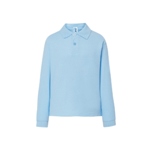 Polo enfant manches longues coton peigné 210 g/m² — JHK JK215K - Sky Blue