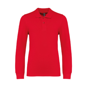 Polo manches longues enfant coton 180 g/m² — Kariban K269 - Red