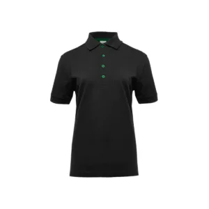 Polo femme piqué boutons contrastés 210 g/m² — Pen Duick BM101 - Black/Kelly Green