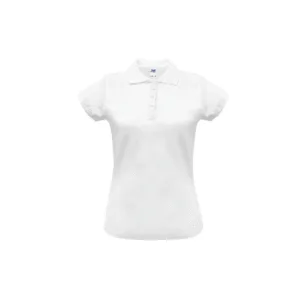 Polo femme cintré coton peigné 200 g/m² — JHK JK211 - White