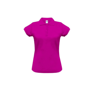 Polo femme cintré coton peigné 200 g/m² — JHK JK211 - Fuchsia