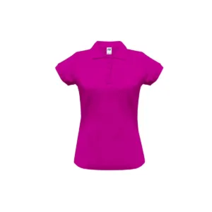 Polo femme cintré coton peigné 200 g/m² — JHK JK211 - Fuchsia