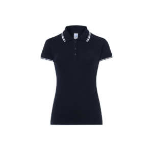 Polo femme piqué contrasté coton peigné 200 g/m² — JHK JK206 - Navy/White