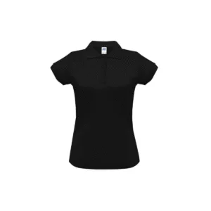 Polo femme cintré coton peigné 200 g/m² — JHK JK211 - Black