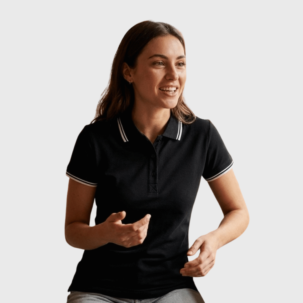 Polo femme piqué contrasté coton peigné 200 g/m² — JHK JK206