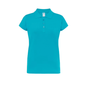 Polo femme cintré coton peigné 200 g/m² — JHK JK211 - Turquoise