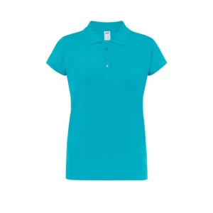 Polo femme cintré coton peigné 200 g/m² — JHK JK211 - Turquoise