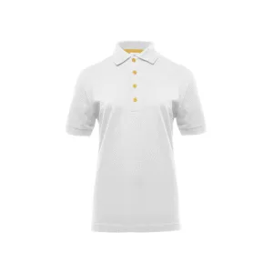 Polo femme piqué boutons contrastés 210 g/m² — Pen Duick BM101 - White/Gold