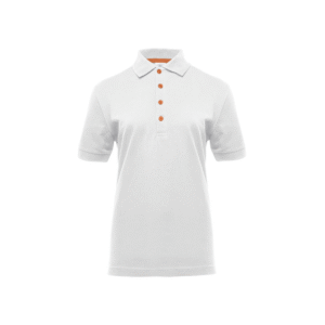Polo femme piqué boutons contrastés 210 g/m² — Pen Duick BM101 - White/Orange