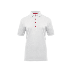 Polo femme piqué boutons contrastés 210 g/m² — Pen Duick BM101 - White/Red