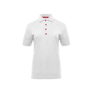 Polo femme piqué boutons contrastés 210 g/m² — Pen Duick BM101 - White/Red