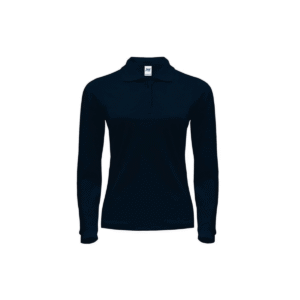 Polo femme manches longues coton peigné 200 g/m² — JHK JK216 - Navy