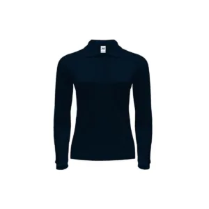 Polo femme manches longues coton peigné 200 g/m² — JHK JK216 - Navy