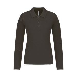 Polo cintré femme manches longues 180 g/m² — Kariban K257 - Dark Grey