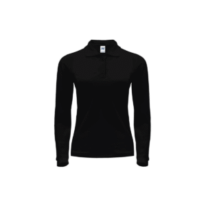 Polo femme manches longues coton peigné 200 g/m² — JHK JK216 - Graphite