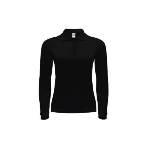Polo femme manches longues coton peigné 200 g/m² — JHK JK216 - Graphite
