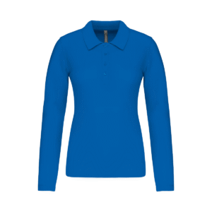 Polo cintré femme manches longues 180 g/m² — Kariban K257 - Light Royal Blue