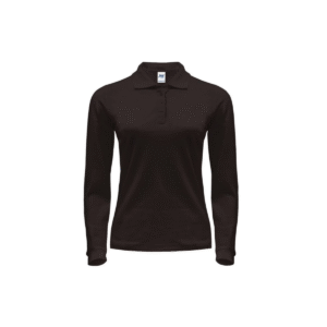 Polo femme manches longues coton peigné 200 g/m² — JHK JK216 - Black