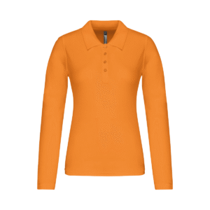Polo cintré femme manches longues 180 g/m² — Kariban K257 - Orange