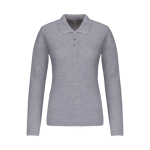 Polo cintré femme manches longues 180 g/m² — Kariban K257 - Oxford Grey