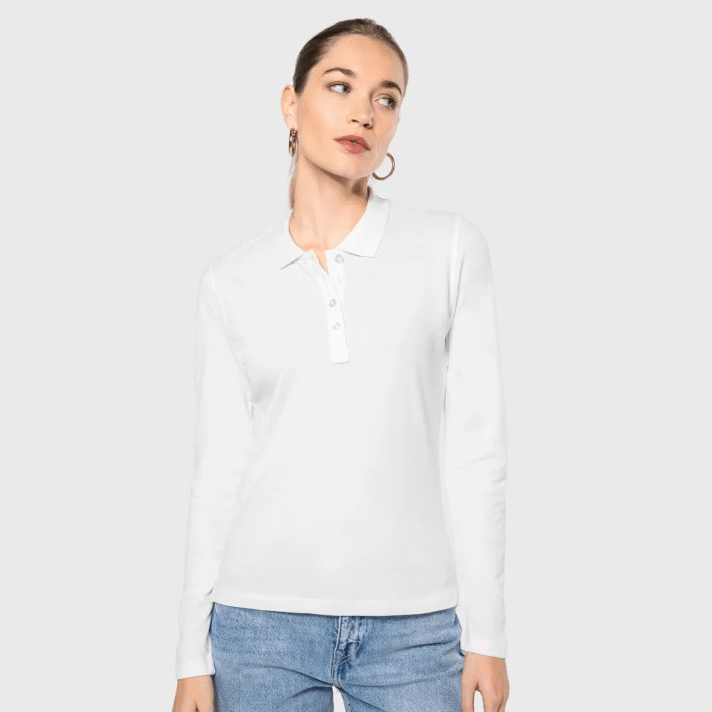 Polo cintré femme manches longues 180 g/m² — Kariban K257