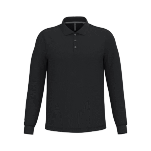 Polo manches longues homme coton 220 g/m² — Kariban K243 - Black