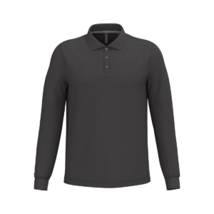 Polo manches longues homme coton 220 g/m² — Kariban K243 - Dark Grey