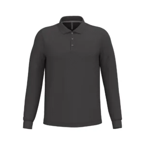 Polo manches longues homme coton 220 g/m² — Kariban K243 - Dark Grey