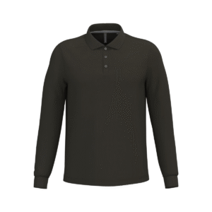 Polo manches longues homme coton 220 g/m² — Kariban K243 - Dark Khaki