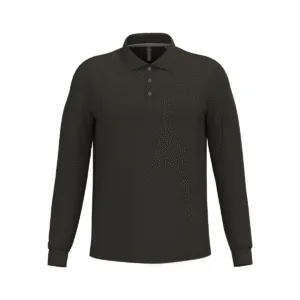 Polo manches longues homme coton 220 g/m² — Kariban K243 - Dark Khaki