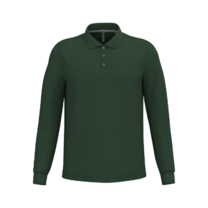 Polo manches longues homme coton 220 g/m² — Kariban K243 - Forest Green
