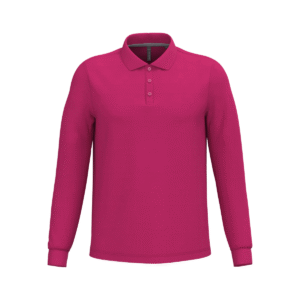 Polo manches longues homme coton 220 g/m² — Kariban K243 - Fuchsia