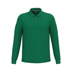 Polo manches longues homme coton 220 g/m² — Kariban K243 - Kelly Green