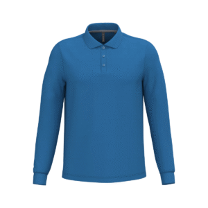 Polo manches longues homme coton 220 g/m² — Kariban K243 - Light Royal Blue