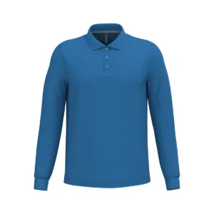 Polo manches longues homme coton 220 g/m² — Kariban K243 - Light Royal Blue