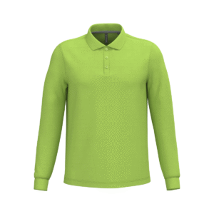 Polo manches longues homme coton 220 g/m² — Kariban K243 - Lime
