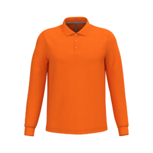 Polo manches longues homme coton 220 g/m² — Kariban K243 - Orange